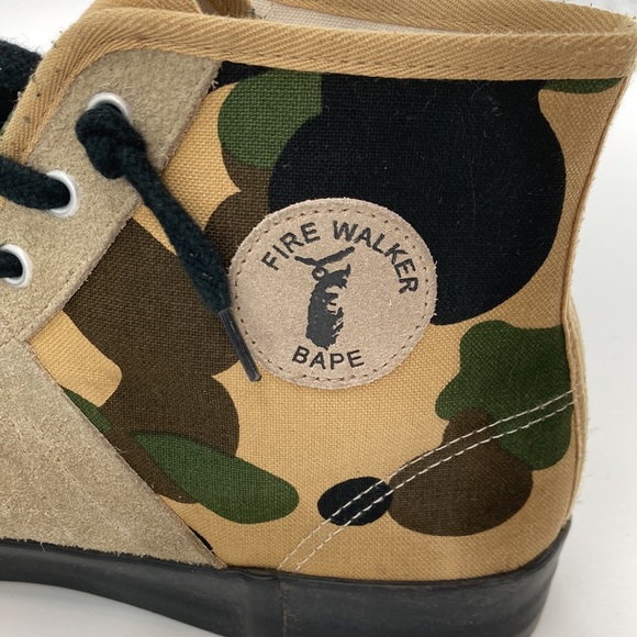 A Bathing Ape Canvas Chuck Taylor Style Canvas and Suede High Top - Size 101 - Picture 5 of 10